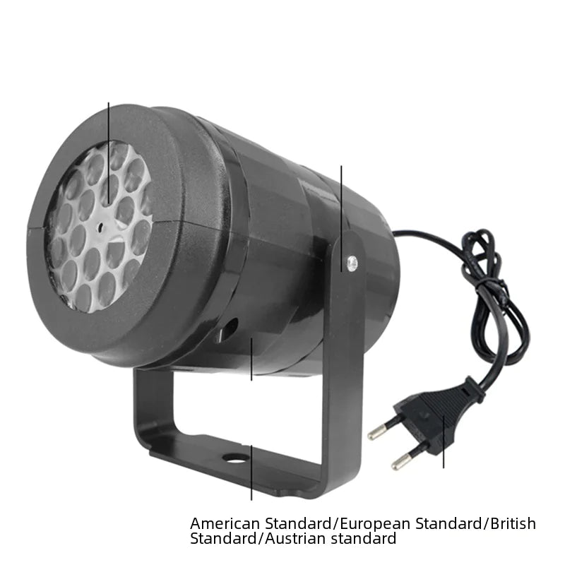 LED Christmas Projector Light with 16 Snowflake Patterns
