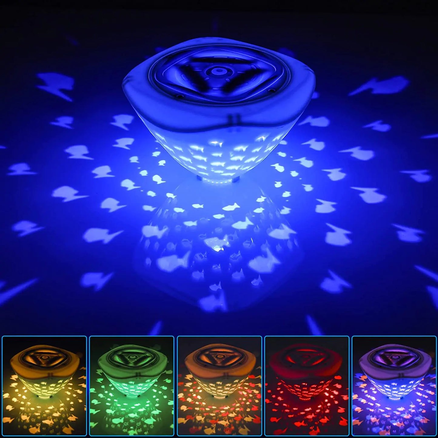 2022 Smart Colorful LED Fish Projector Pool Light